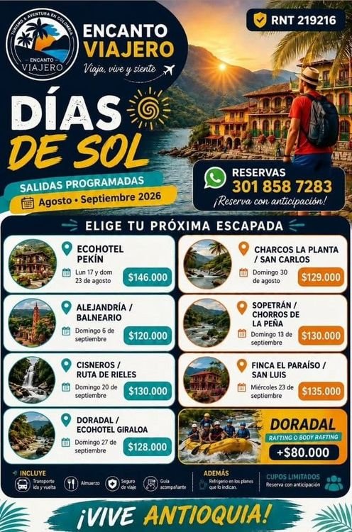 flyer informativo dias de sol