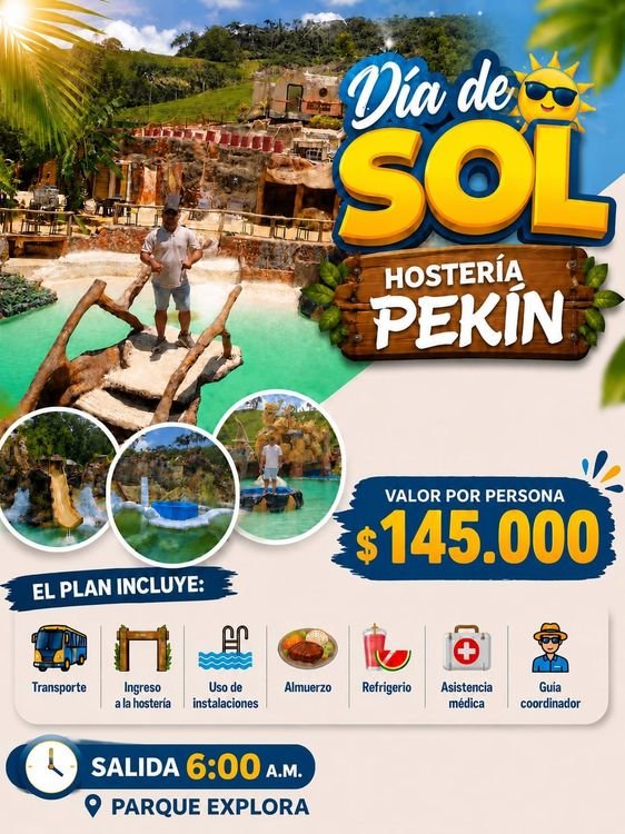 flyer informativo tour hosteria pekin en san carlos